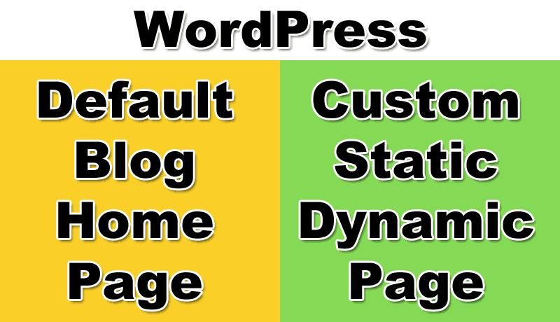 What Is A Static Page In WordPress The Static Front Page Option